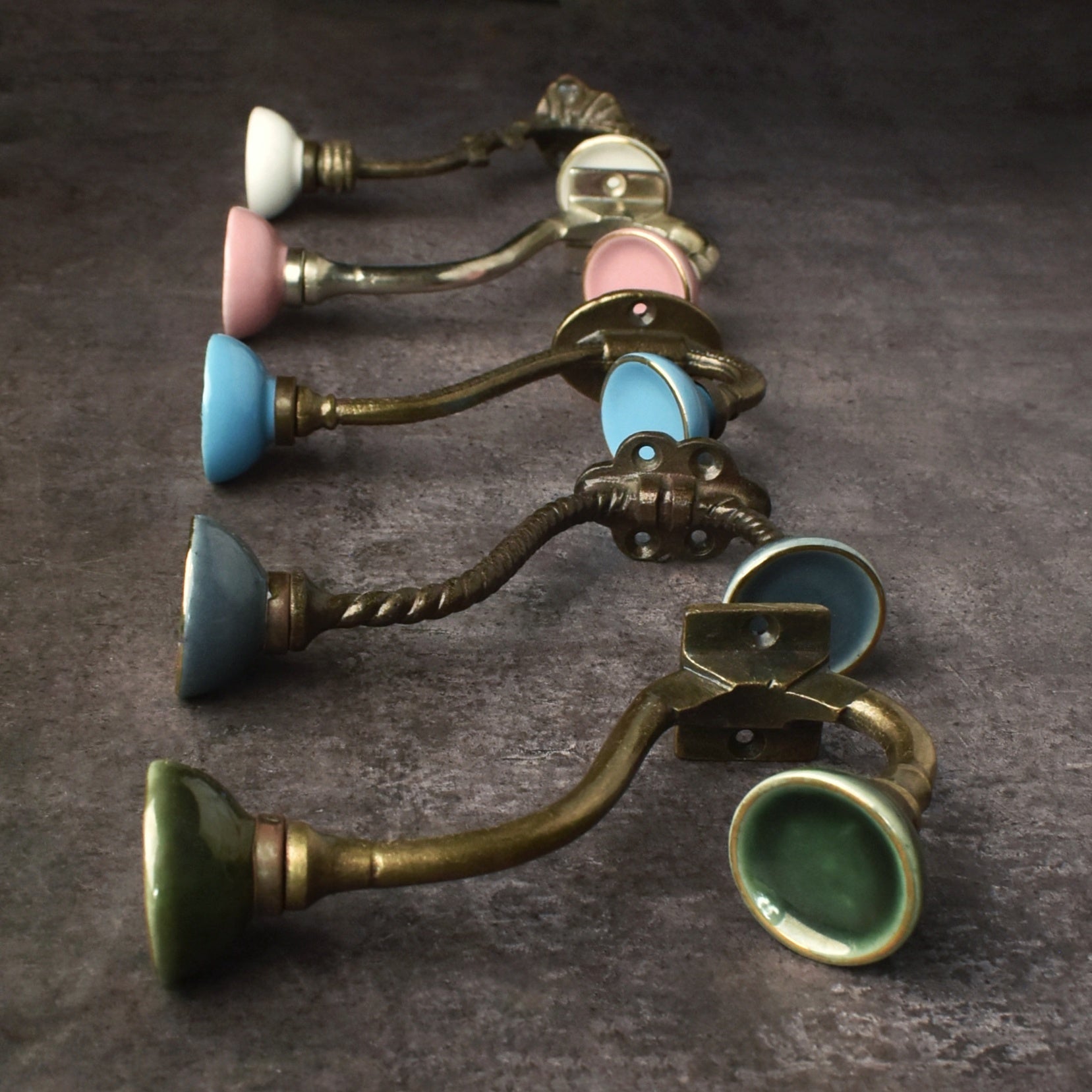 Confluence Ceramic Knob Coat and Wall Hooks and Hangers