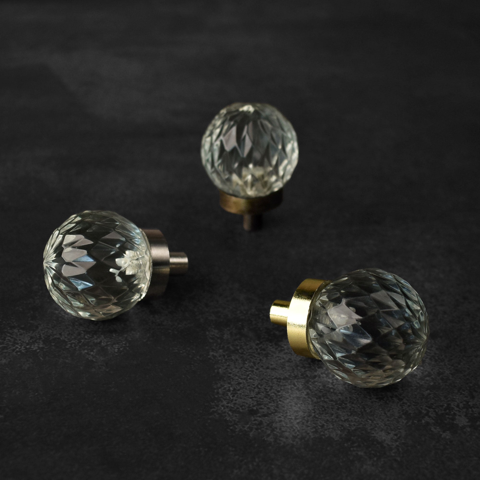 Niveo Crystal Glass Cabinet Door Knob and Pull Antique