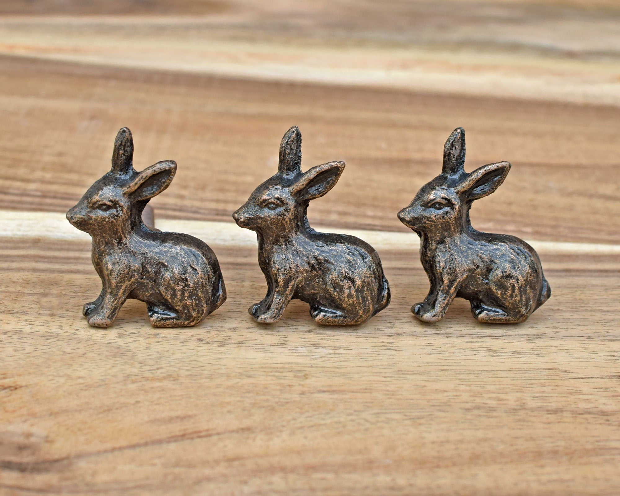 Drawer Lack Rabbit Rabbit Cabinet Dresser Knob Hare Animal Metal Drawer Pulls Woodland An ...