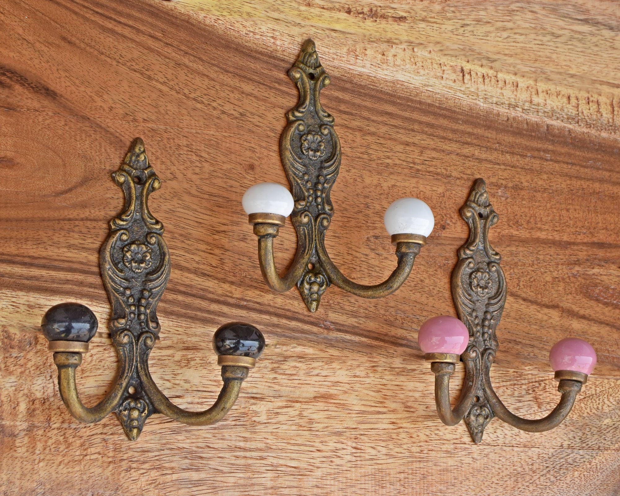 Coat Hook, Wall Hook, Antique Ceramic Decorative Hook , Cast Iron