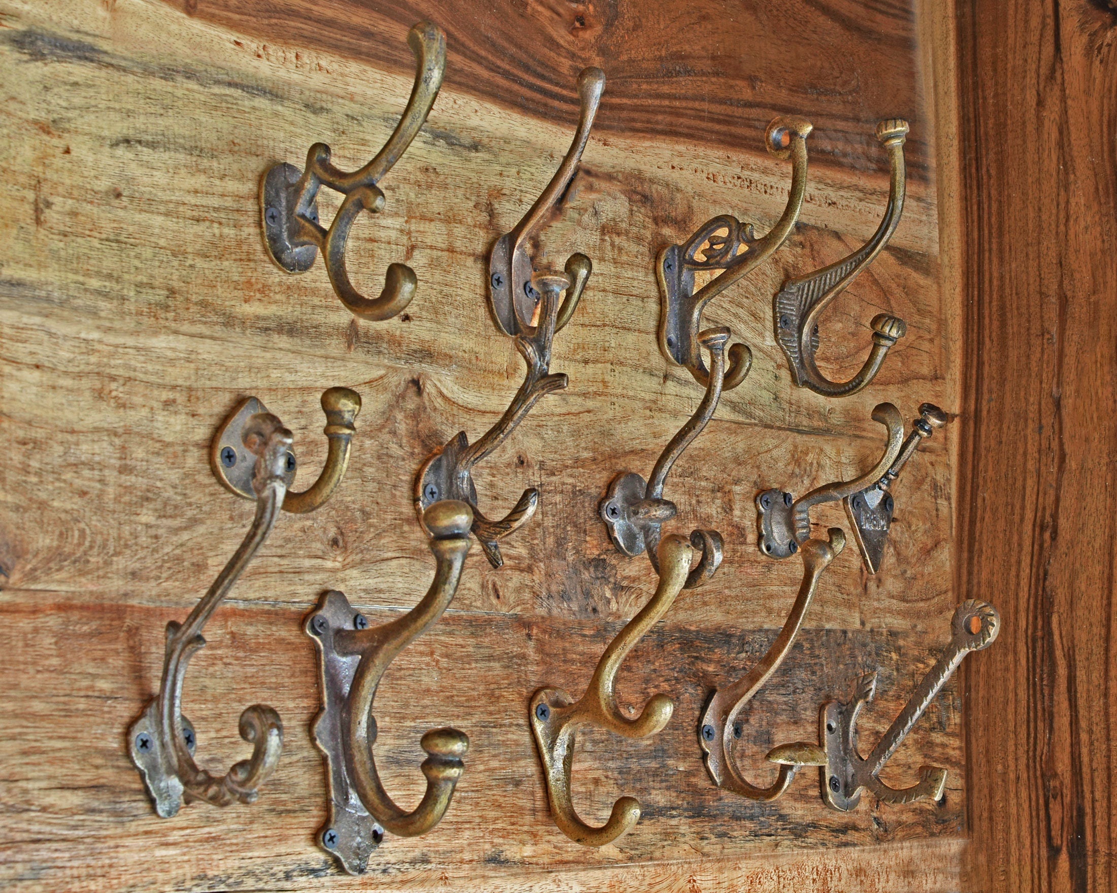 Handmade Solid Brass Wall Hooks Hangers Boho Coat Hooks Keys Holder Cl –  Brook And Birch