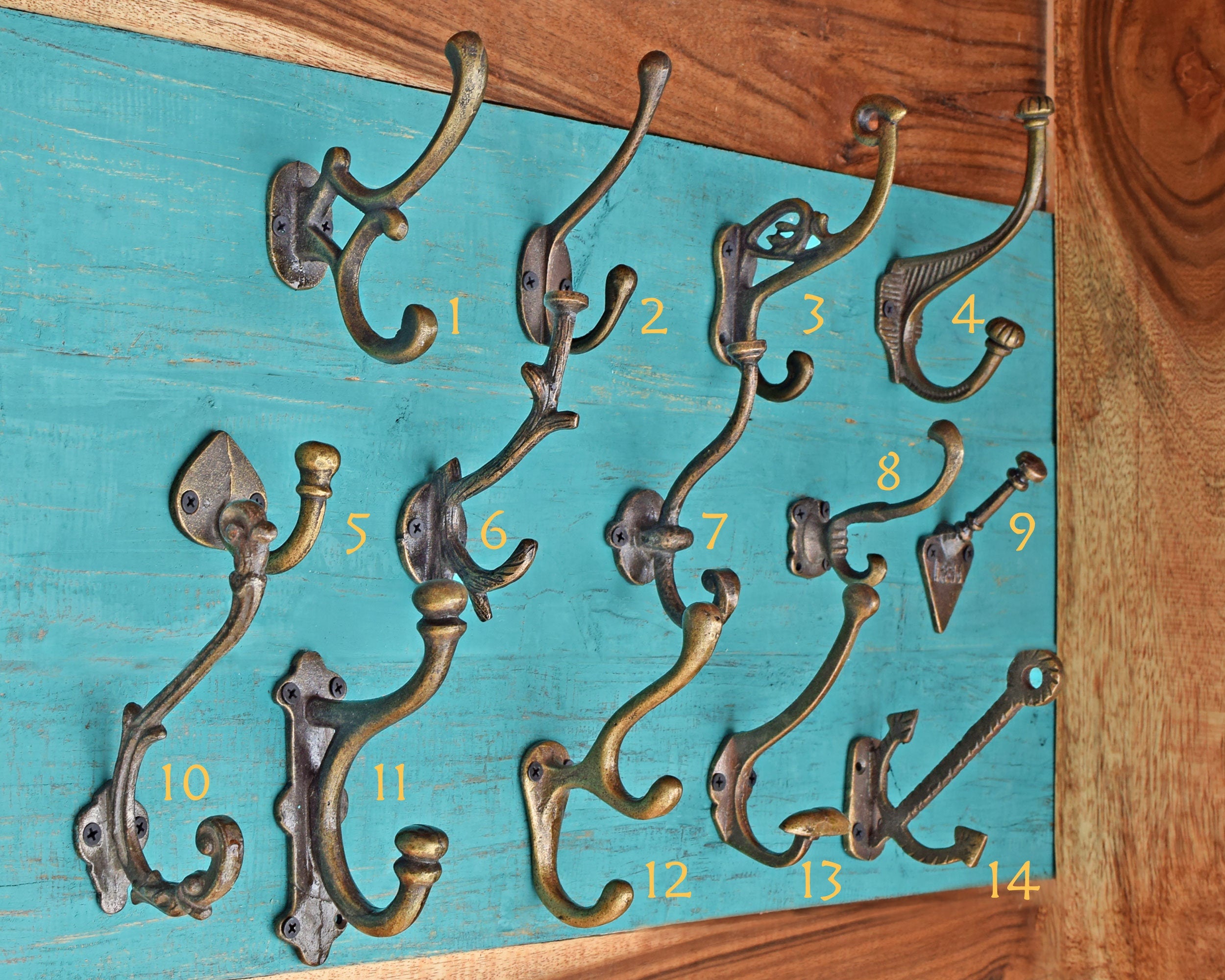 Cast Iron Coat Hooks Antique Brass Wall Hooks Vintage Towel Hook Hat Hook –  Brook And Birch