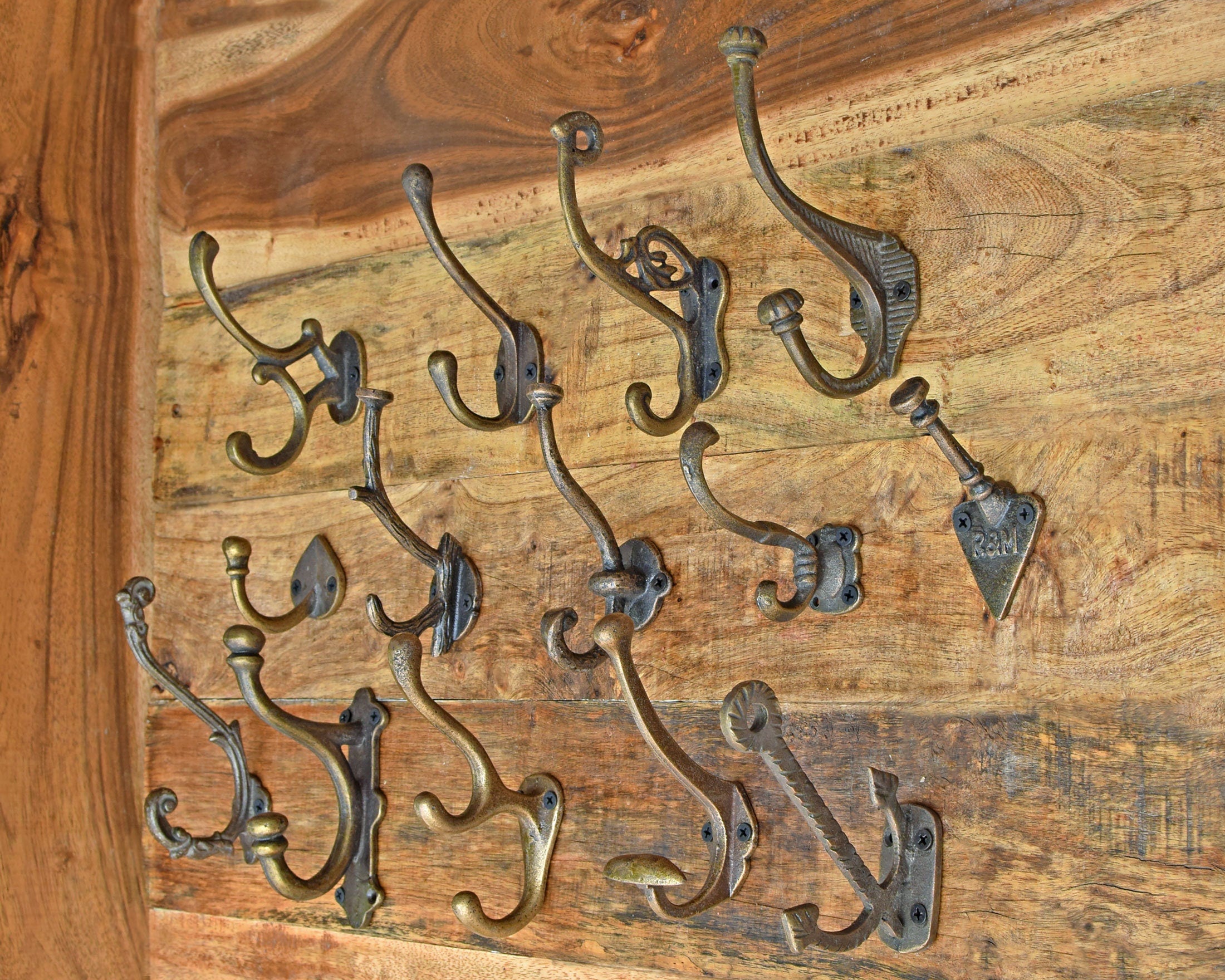 Vintage Antique Brass Iron Wall Hooks Tie Backs Bronze Handmade Metal  Animal Hook 