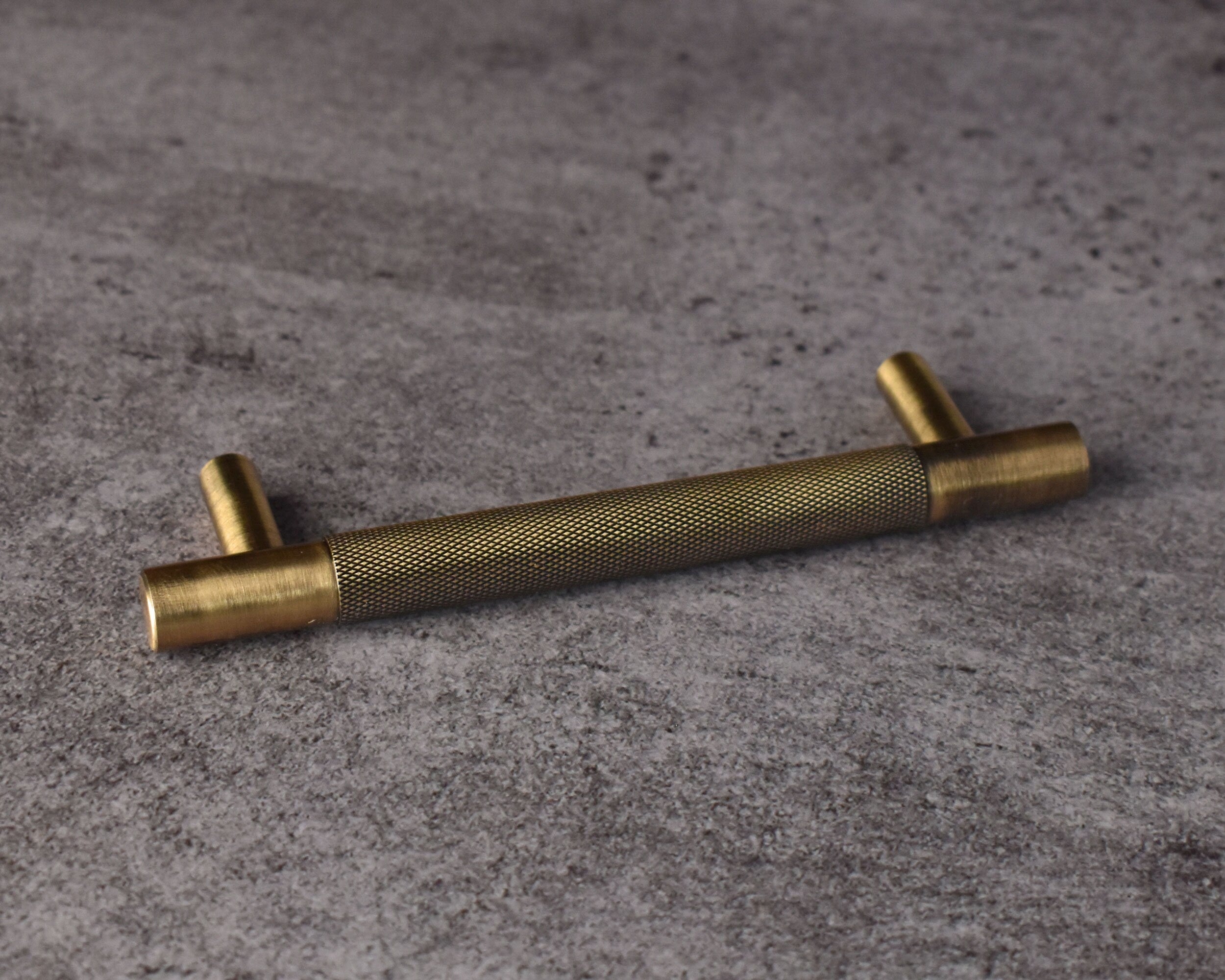 Antique Brass Knurled Knob  Large Knurled Aged Brass Knob – Plank
