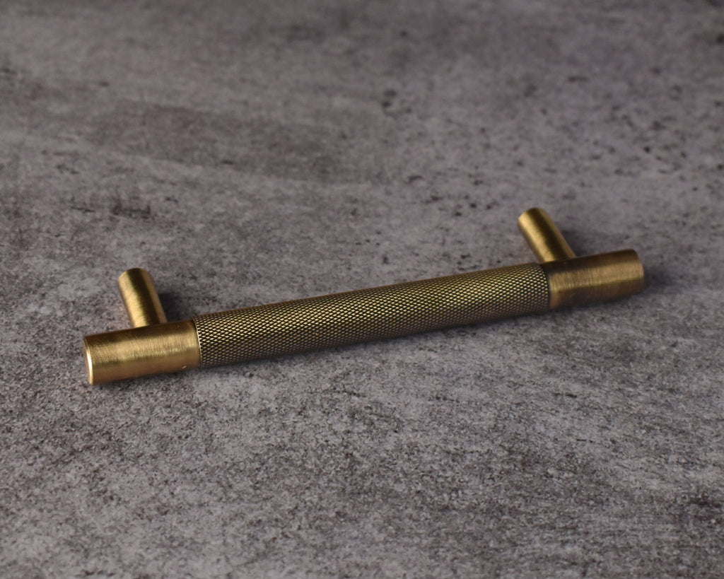 antique brass knurled cabinet wardrobe handle