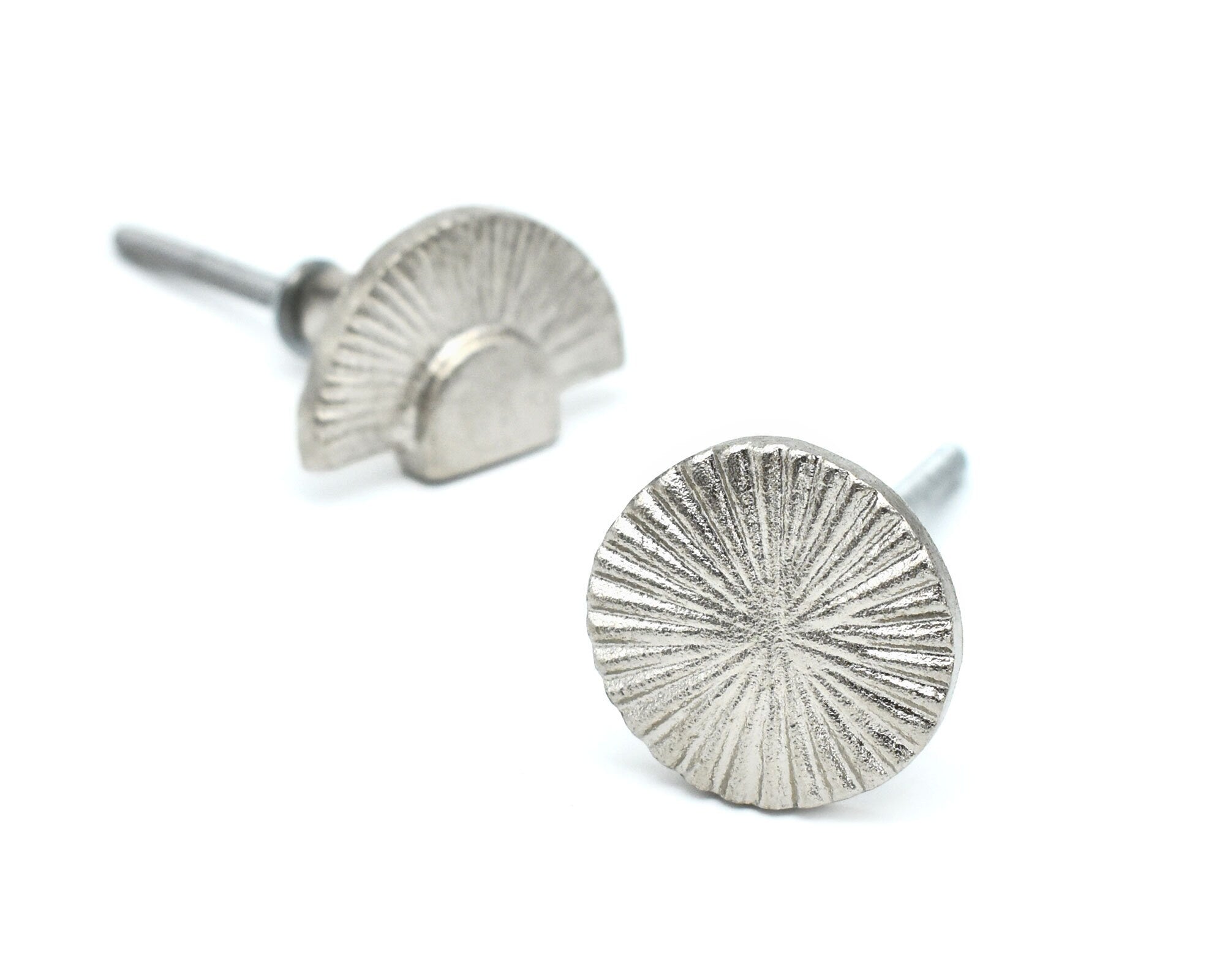 Silver Art Deco Kitchen Handles and Knobs Chrome Cabinet Door Handles Cupboard Pull Dresser Knobs Full Moon